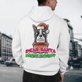 Boston Terrier Santa Claus Christmas Dog Men's Hoodie Back Print, novelty gifts, funny gifts