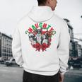 Boston Terrier Santa Claus Elf Reindeer Christmas Dog X-Mas Men's Hoodie Back Print, novelty gifts, funny gifts