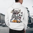 Boston Terrier Skeleton Mummy Witch Halloween Men's Hoodie Back Print, novelty gifts, funny gifts