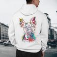 Boston Terrier Splash Men's Hoodie Back Print, novelty gifts, funny gifts