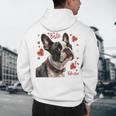 Boston Terrier Is My Valentine Cute Pet Dog Owner Valentine Men's Hoodie Back Print, novelty gifts, funny gifts