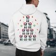 Boston Terrier Xmas Tree Lights For Men Women Boston Terrier Men's Hoodie Back Print, novelty gifts, funny gifts