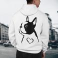 I Love My Boston Terrier Dog With Heart Men's Hoodie Back Print, novelty gifts, funny gifts