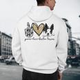 Peace Love Boston Terrier Boston Terrier Lover Dog Mom Men's Hoodie Back Print, novelty gifts, funny gifts
