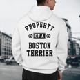 Property Of Boston Terrier Boston Terrier Shirt Men's Hoodie Back Print, novelty gifts, funny gifts