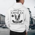 Retro Boston Terrier Coffee Dog Mom Coffee Lover Men's Hoodie Back Print, novelty gifts, funny gifts