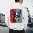 Retro Boston Terrier Dog Lover Bostie Mom Dad Dog Owner Men's Hoodie Back Print, novelty gifts, funny gifts