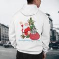 Santa Ugly Christmas Tree Lights Boston Terrier Dog Lover Men's Hoodie Back Print, novelty gifts, funny gifts