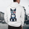 USA Flag Boston Terrier Best Dog Mom Ever 2025 Men's Hoodie Back Print, novelty gifts, funny gifts