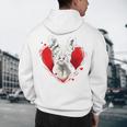 Valentine's Day Boston Terrier Dog Men's Hoodie Back Print, novelty gifts, funny gifts