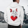 Valentine's Day Boston Terrier Dog Vector Men's Hoodie Back Print, novelty gifts, funny gifts