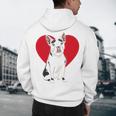 Valentine's Day Boston Terrier Lover Men's Hoodie Back Print, novelty gifts, funny gifts
