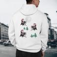 Xmas Tree Santa Riding Boston Terrier Christmas Men's Hoodie Back Print, novelty gifts, funny gifts