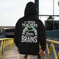 1st Grade Teachers Love Brains Shirt Halloween Teacher Men&#x27;s Hoodie Back Print, funny design
