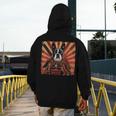 Boston Terrier Dog Japanese Art Samurai Ukiyo-e Men's Hoodie Back Print, funny design