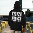 Boston Terrier Dogs With Sunglasses Photo Pets Meme Men's Hoodie Back Print, funny design
