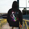 Boston Terrier Lovers Colorful Pop Art Boston Terrier Men's Hoodie Back Print, funny design