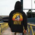 Boston Terrier Never Underestimate a Girl With a Bostie Men's Hoodie Back Print, funny design