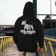 Bull Terrier Skeleton Birthday Halloween Kids Men's Hoodie Back Print, funny design