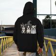 Cute Halloween Boston Terrier Dogs Witch Hat Ghost Dog For Men Women Kids Men's Hoodie Back Print, Boston Terrier Ghost Gifts, Boston Terrier Halloween Gifts, funny design
