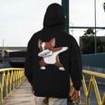 Dabbing Red Boston Terrier Dab Dance Dog Men Women Kids Men's Hoodie Back Print, funny design