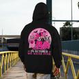Ghost And Witch Boston Terrier Dog In October We Wear Pink Men's Hoodie Back Print, Boston Terrier Ghost Gifts, funny design