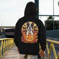 Halloween Retro Boston Terrier Men's Hoodie Back Print, Boston Terrier Halloween Gifts, funny design