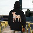 Vintage Floral Boston Terrier For Dog Lover Men's Hoodie Back Print, funny design