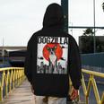 Vintage Japanese Dogzilla Boston Terrier Men's Hoodie Back Print, funny design