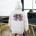 Boston Terrier Dad American Flag 4th Of July Dog Fathers Day Men's Hoodie Back Print, Couple Gifts, Boston Terrier Dad Gifts, American Boston Terrier Gifts, Boston Terrier 4th Of July Gifts, funny design