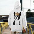Boston Terrier Dog Wearing Crown For Men Women Girls Kids Men's Hoodie Back Print, funny design