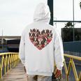 Boston Terrier Heart Valentine Boston Terrier Men's Hoodie Back Print, funny design