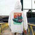 Boston Terrier Merry Christmas Tree Truck Santa Dog X-Mas Men's Hoodie Back Print, Boston Terrier Christmas Gifts, funny design