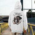 Boston Terrier Shirt I Didn't Fart My Butt Blew You A Kiss Men's Hoodie Back Print, funny design