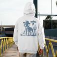 Boston Terrier UFO Cowboy Dog Dog Mom Dog Dad Alien Dog Men's Hoodie Back Print, Couple Gifts, Mom Gifts, Boston Terrier Dad Gifts, Boston Terrier Mom Gifts, funny design