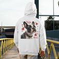Boston Terrier Is My Valentine Cute Pet Dog Owner Valentine Men's Hoodie Back Print, funny design