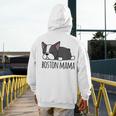 Cute Boston Terrier Boston Mama Men's Hoodie Back Print, funny design