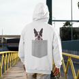 Dog In Your Pocket Boston Terrier For Men Women Girls Kids Men's Hoodie Back Print, funny design