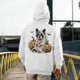 Halloween Boston Terrier Ghost Men's Hoodie Back Print, Boston Terrier Ghost Gifts, Boston Terrier Halloween Gifts, funny design