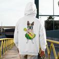 Hawaiian Boston Terrier Dog Pineapple Ukulele Summer For Men Women Girls Kids Men's Hoodie Back Print, funny design