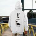 Inhale Exhale Yoga Boston Terrier Tshirt Men's Hoodie Back Print, funny design