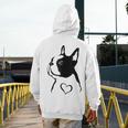 I Love My Boston Terrier Dog With Heart Men's Hoodie Back Print, funny design