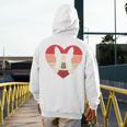 Retro Heart Boston Terrier Dog Vintage Valentine Men's Hoodie Back Print, funny design