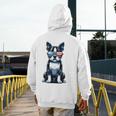 USA Flag Boston Terrier Best Dog Mom Ever 2025 Men's Hoodie Back Print, Couple Gifts, Mom Gifts, Boston Terrier Mom Gifts, funny design