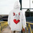 Valentine's Day Boston Terrier Dog Vector Men's Hoodie Back Print, funny design