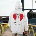 Valentine's Day Boston Terrier Lover Men's Hoodie Back Print, funny design