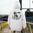 Vintage Boston Terrier UFO Western Wild West Dog Mom Dad Men's Hoodie Back Print, Couple Gifts, Mom Gifts, Boston Terrier Dad Gifts, Boston Terrier Mom Gifts, funny design