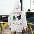 Xmas Tree Lighting Santa Riding Boston Terrier Christmas Men's Hoodie Back Print, Boston Terrier Christmas Gifts, Boston Terrier Riding Gifts, funny design