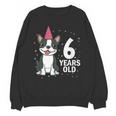6 Years Old Birthday Boston Terrier Dog Lover 6th Party Kid Unisex Sweatshirt, trending gift