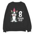 8 Years Old Birthday Boston Terrier Dog Lover 8th Party Kid Unisex Sweatshirt, trending gift
